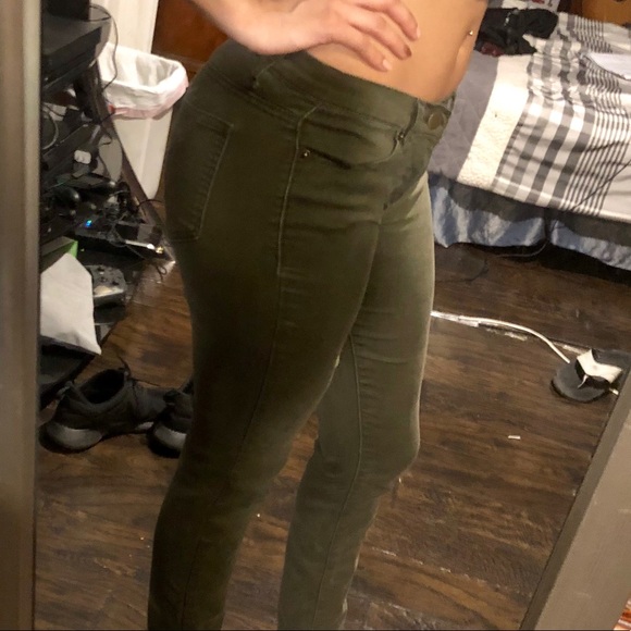 F21 Olive Green skinny jeans - Picture 8 of 8